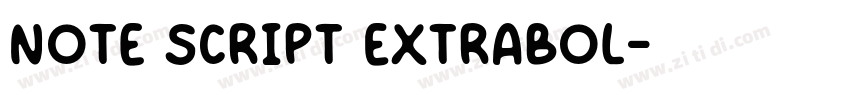 Note Script Extrabol字体转换